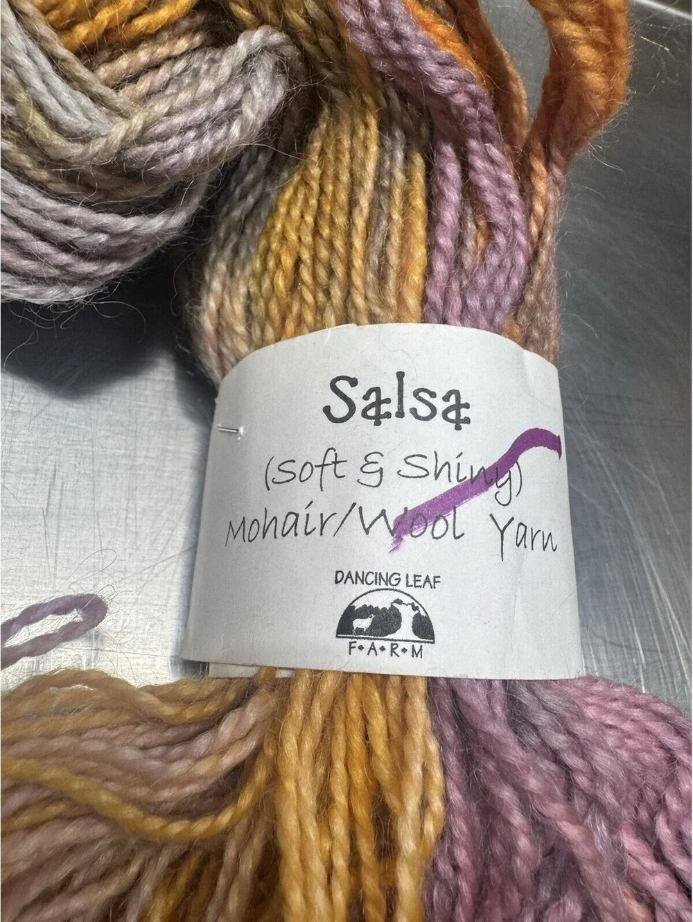 Dancing Leaf Farm Salsa Yarn Mohair/wool Multicolor Skein